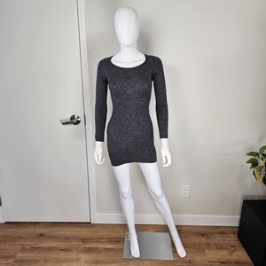 G-Star Rujara Knit Dark Grey Long Sleeve Sweater Dress Sz XS